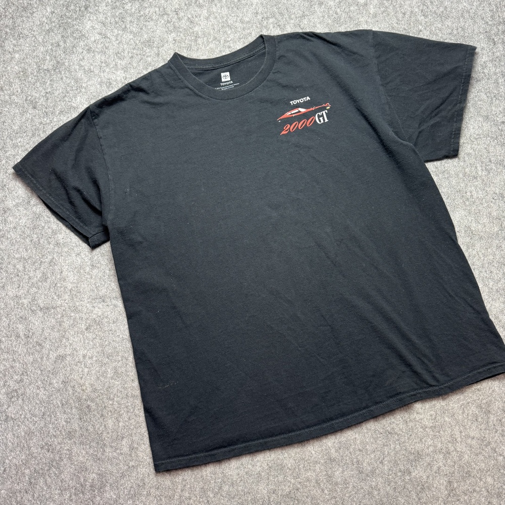 Toyota 2000GT Shirt Mens XL Black Japan's First Supercar Graphic Racing Tee